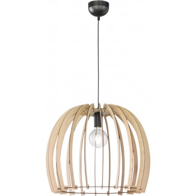79,95 € Free Shipping | Hanging lamp Reality Wood Ø 50 cm. Living room and bedroom. Modern Style. Wood. Brown Color