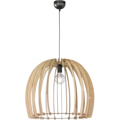 106,95 € Free Shipping | Hanging lamp Reality Wood Ø 60 cm. Living room and bedroom. Modern Style. Wood. Brown Color