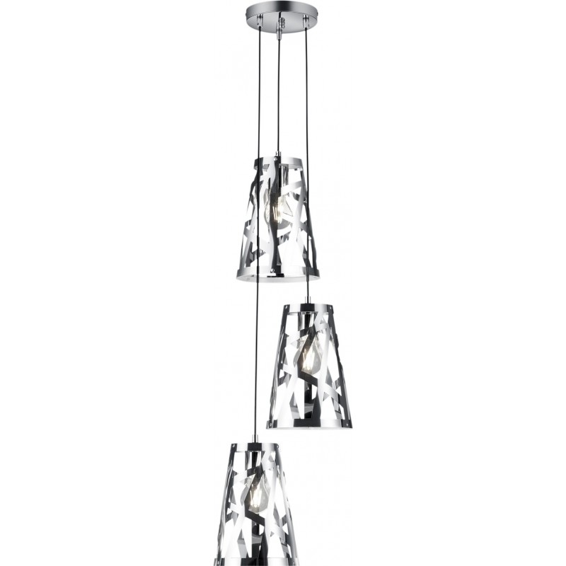 47,95 € Free Shipping | Hanging lamp Reality Carlito Ø 31 cm. Living room and bedroom. Modern Style. Metal casting. Plated chrome Color