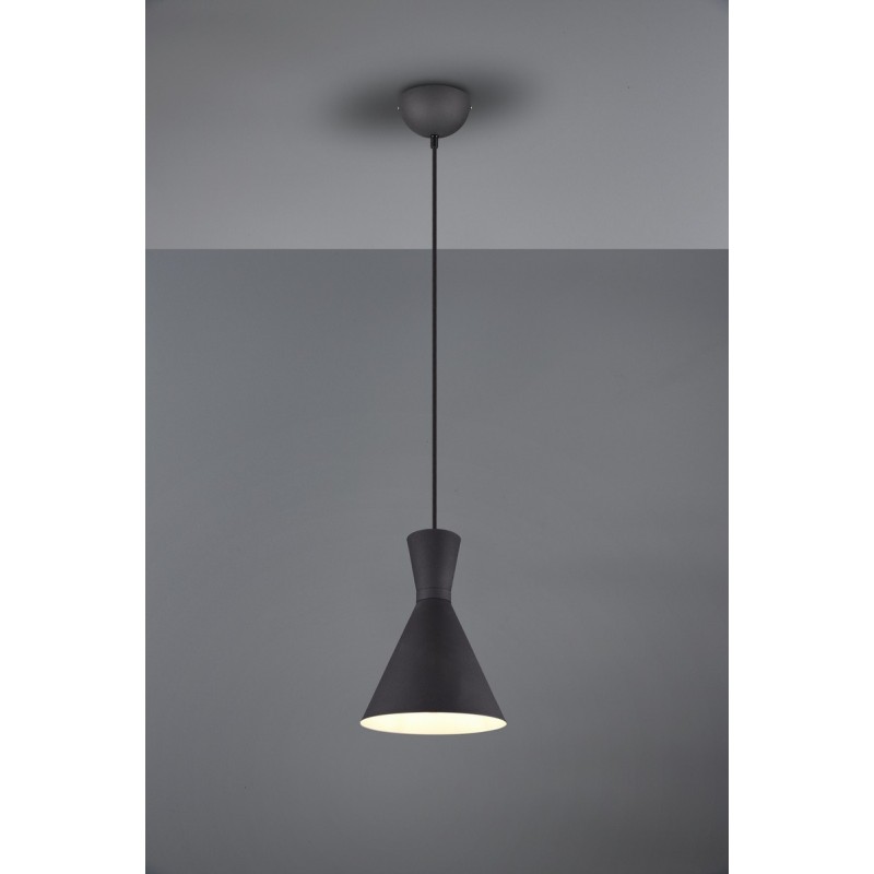 36,95 € Free Shipping | Hanging lamp Reality Enzo Ø 20 cm. Living room and bedroom. Modern Style. Metal casting. Black Color