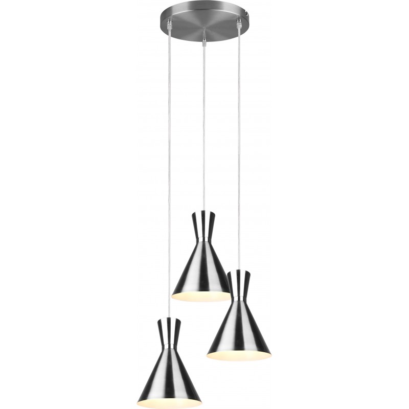 107,95 € Free Shipping | Hanging lamp Reality Enzo Ø 41 cm. Living room and bedroom. Modern Style. Metal casting. Matt nickel Color