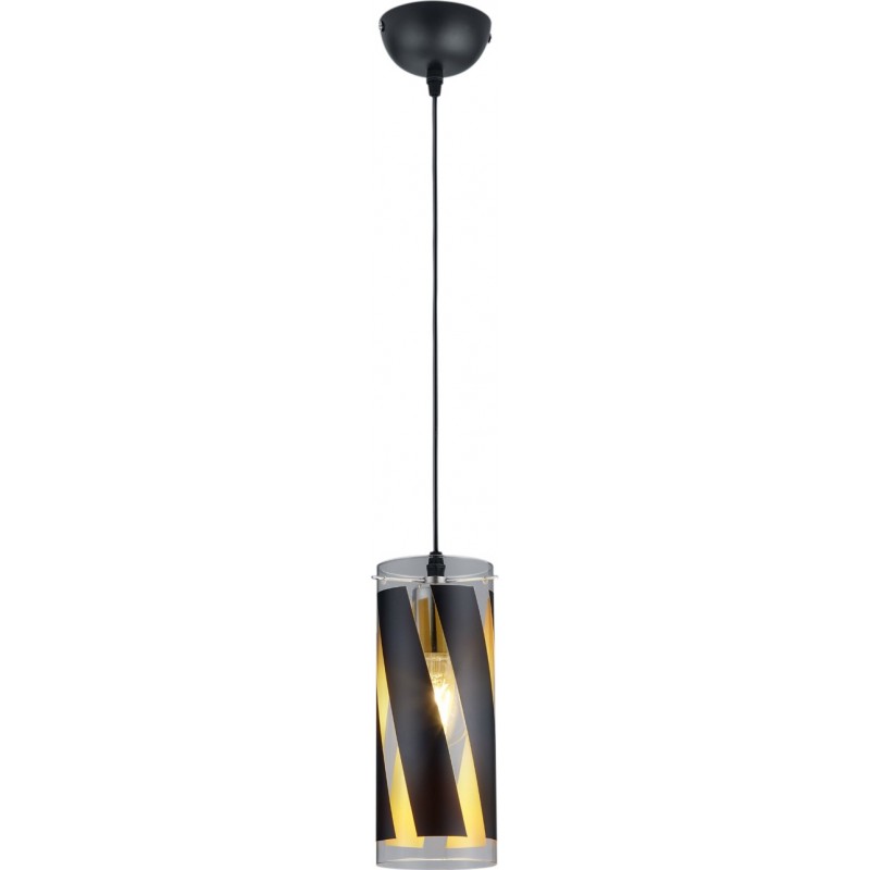 21,95 € Free Shipping | Hanging lamp Reality Farina Ø 10 cm. Living room, kitchen and bedroom. Modern Style. Metal casting. Black Color