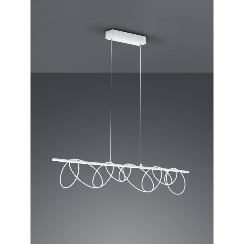 71,95 € Free Shipping | Hanging lamp Reality Saba 18W 4000K Neutral light. 150×90 cm. Integrated LED Living room and bedroom. Modern Style. Metal casting. White Color