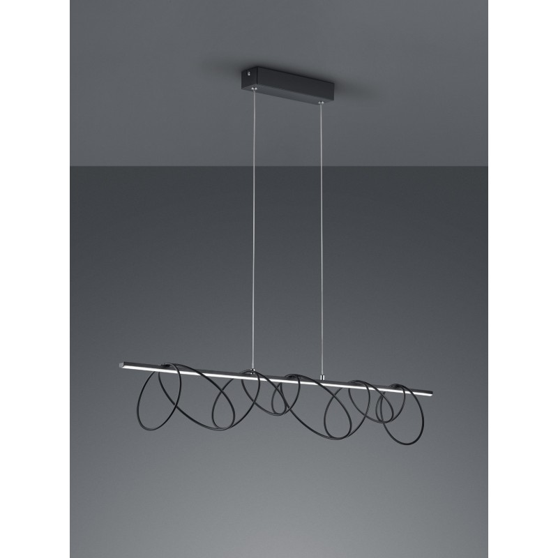71,95 € Free Shipping | Hanging lamp Reality Saba 18W 3000K Warm light. 150×90 cm. Integrated LED Living room and bedroom. Modern Style. Metal casting. Black Color