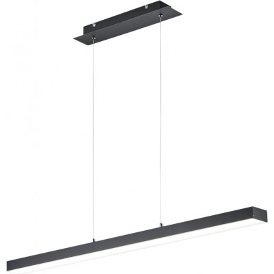 吊灯 Reality Agano 18W 150×100 cm. 色温可调的白色 LED。 触控功能 客厅 和 卧室. 现代的 风格. 铝. 黑色的 颜色