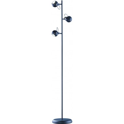 Floor lamp Reality Bastia 150×27 cm. Living room and bedroom. Modern Style. Metal casting. Black Color