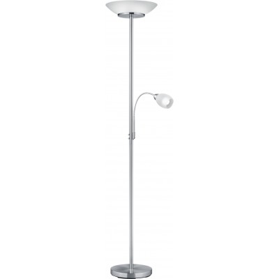 121,95 € Free Shipping | Floor lamp Reality Gerry Ø 34 cm. Flexible Living room and bedroom. Modern Style. Metal casting. Matt nickel Color