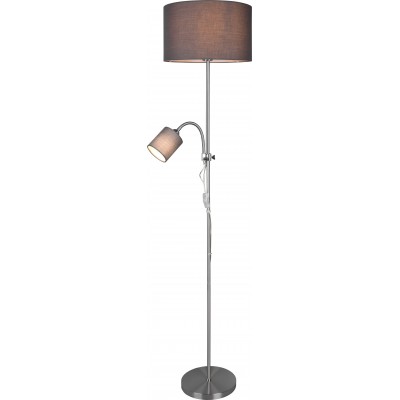 Lámpara de pie Reality Owen 160×36 cm. Flexible Salón y dormitorio. Estilo moderno. Metal. Color níquel mate