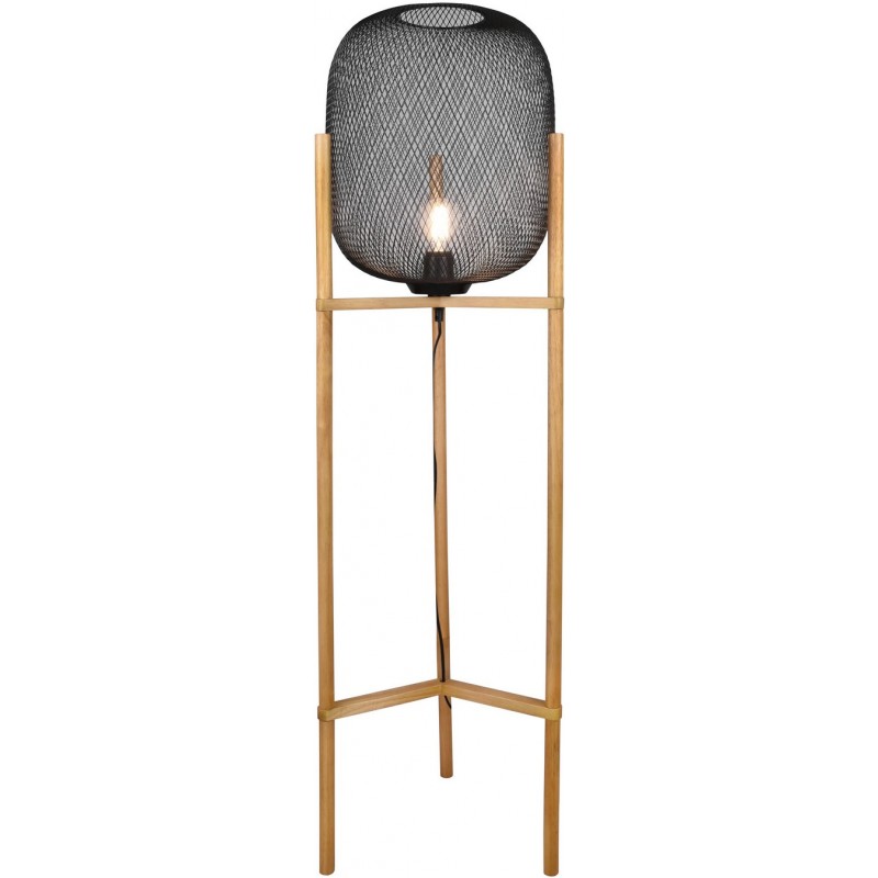 162,95 € Free Shipping | Floor lamp Reality Calimero Ø 38 cm. Living room and bedroom. Vintage Style. Metal casting. Black Color