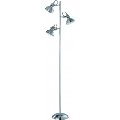 Floor lamp Reality Gina 150×43 cm. Living room, bedroom and office. Modern Style. Metal casting. Matt nickel Color