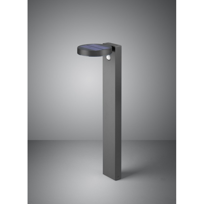 79,95 € Free Shipping | Luminous beacon Reality Posadas 4.5W 3000K Warm light. 60×20 cm. Vertical pole luminaire. Integrated LED. Motion sensor Terrace and garden. Modern Style. Steel. Anthracite Color
