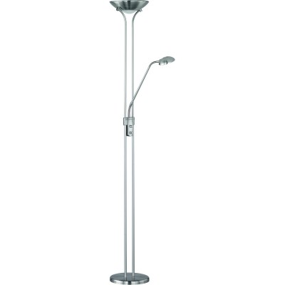 Stehlampe Reality Spock 20W 3000K Warmes Licht. 180×25 cm. Flexibel. Integrierte LED Metall. Matt nickel Farbe