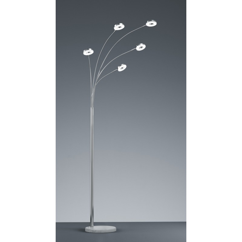 182,95 € Free Shipping | Floor lamp Reality Rennes 4W 3000K Warm light. 190×80 cm. Integrated LED Living room, bedroom and office. Modern Style. Metal casting. Plated chrome Color