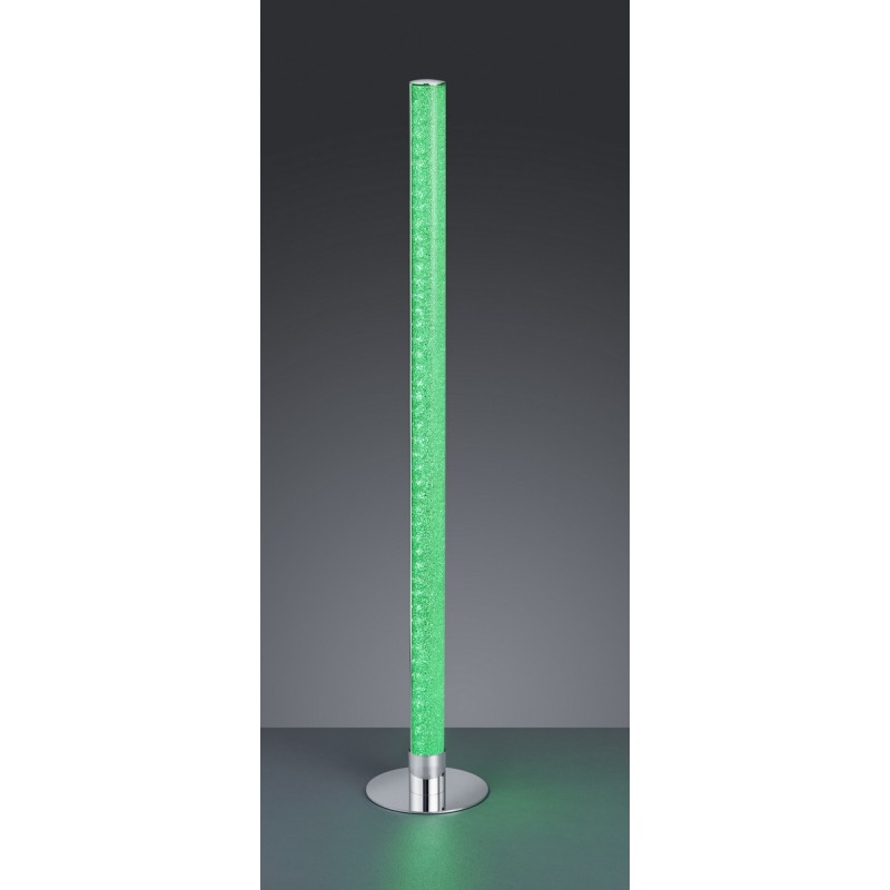 76,95 € Free Shipping | Floor lamp Reality Leia 10W 3000K Warm light. Ø 18 cm. Dimmable multicolor RGBW LED. Remote control Living room and bedroom. Modern Style. Metal casting. Plated chrome Color