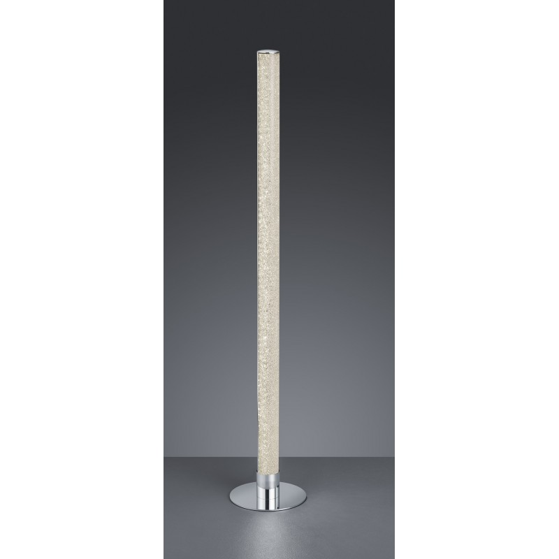 76,95 € Free Shipping | Floor lamp Reality Leia 10W 3000K Warm light. Ø 18 cm. Dimmable multicolor RGBW LED. Remote control Living room and bedroom. Modern Style. Metal casting. Plated chrome Color