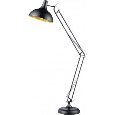 Stehlampe Reality Salvador 180×38 cm. Verstellbare Höhe Wohnzimmer und schlafzimmer. Modern Stil. Metall. Schwarz Farbe