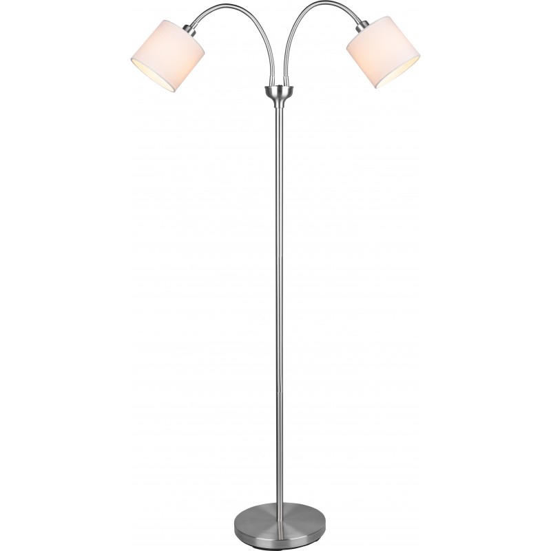 99,95 € Envio grátis | Luminária de piso Reality Tommy 130×60 cm. Flexível Sala de estar e quarto. Estilo moderno. Fundição de metais. Cor níquel mate