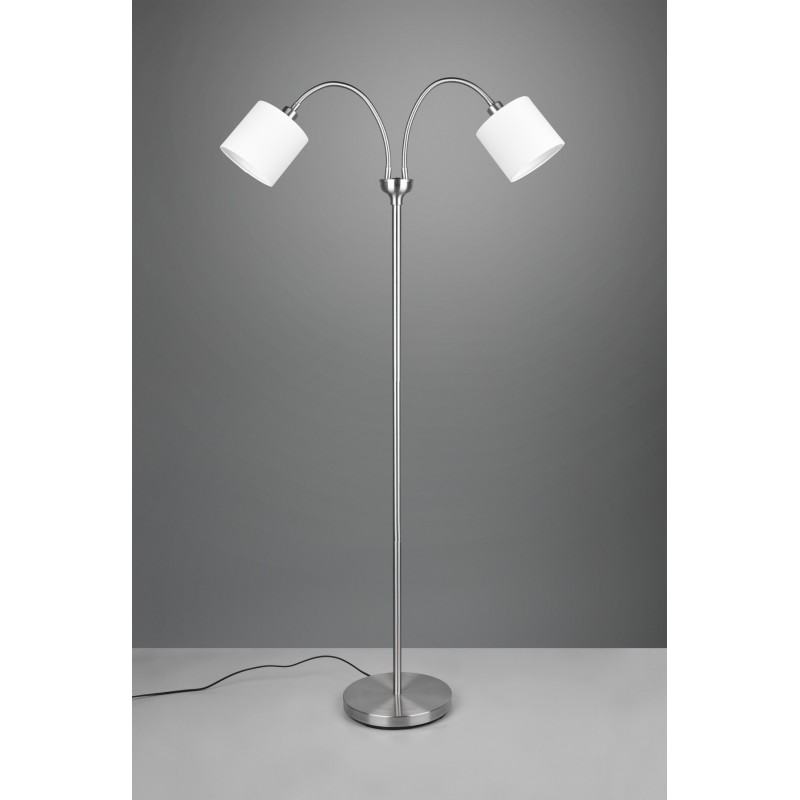 94,95 € Free Shipping | Floor lamp Reality Tommy 130×60 cm. Flexible Living room and bedroom. Modern Style. Metal casting. Matt nickel Color
