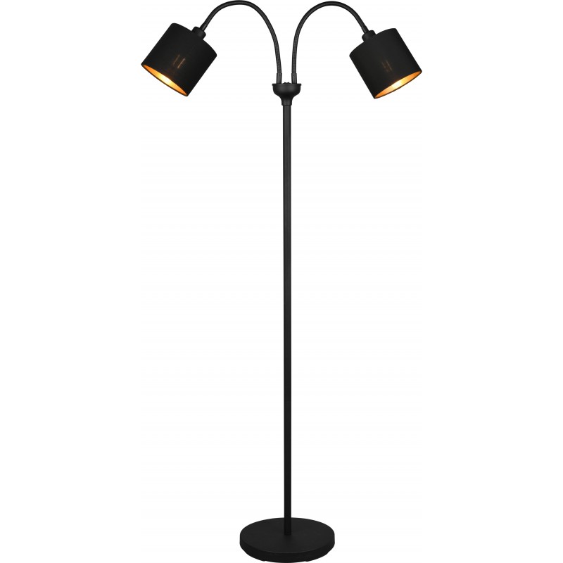91,95 € Envio grátis | Luminária de piso Reality Tommy 130×60 cm. Flexível Sala de estar e quarto. Estilo moderno. Fundição de metais. Cor preto