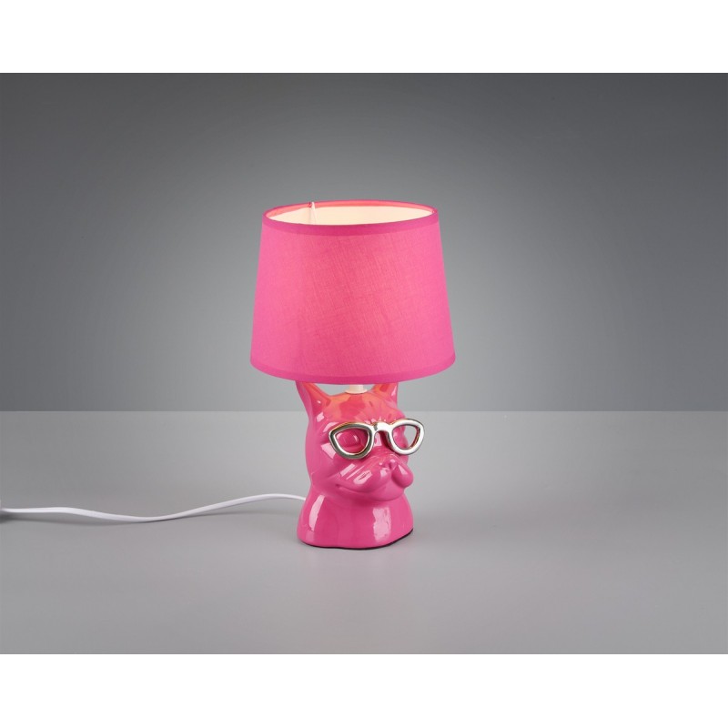24,95 € Free Shipping | Table lamp Reality Dosy Ø 18 cm. Living room and bedroom. Modern Style. Ceramic. Rose Color
