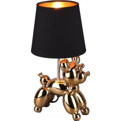 37,95 € Free Shipping | Table lamp Reality Bello 33×17 cm. Living room and bedroom. Modern Style. Ceramic. Golden Color