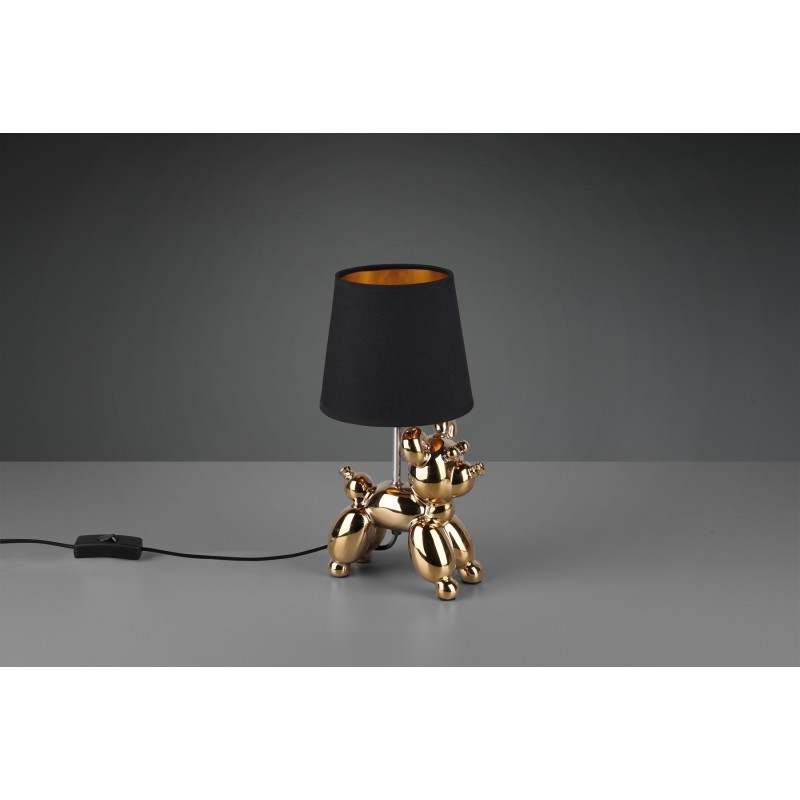 35,95 € Free Shipping | Table lamp Reality Bello 33×17 cm. Living room and bedroom. Modern Style. Ceramic. Golden Color