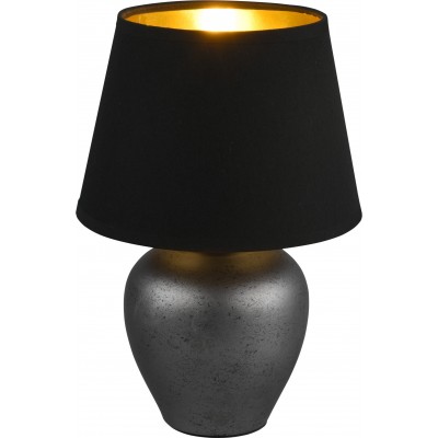27,95 € Free Shipping | Table lamp Reality Abby Ø 18 cm. Living room and bedroom. Modern Style. Ceramic. Old nickel Color