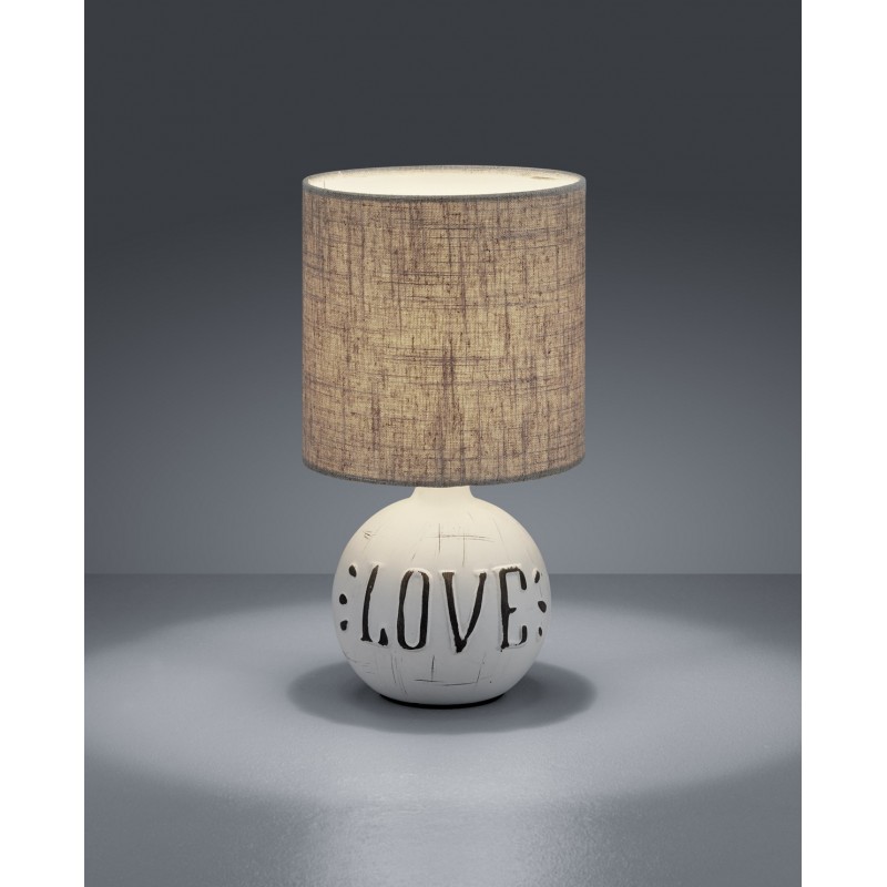 21,95 € Envoi gratuit | Lampe de table Reality Esna Ø 16 cm. Salle et chambre. Style moderne. Céramique. Couleur gris