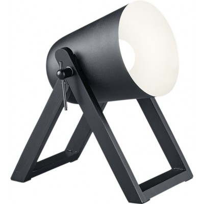 Lámpara de sobremesa Reality Marc 21×20 cm. Salón y dormitorio. Estilo moderno. Madera. Color negro