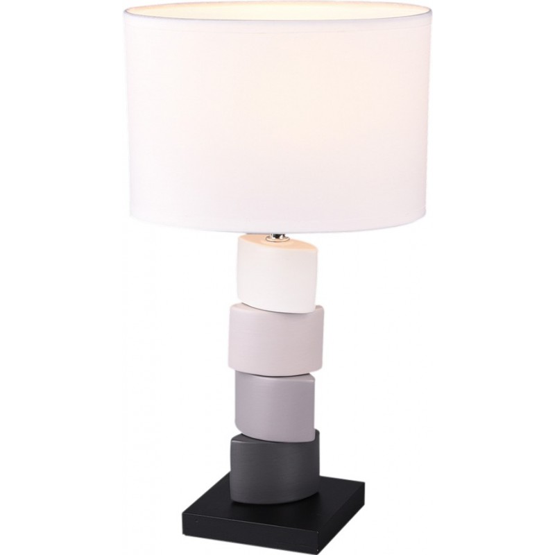 22,95 € Kostenloser Versand | Tischlampe Reality Kano 43×24 cm. Wohnzimmer und schlafzimmer. Modern Stil. Keramik. Weiß Farbe