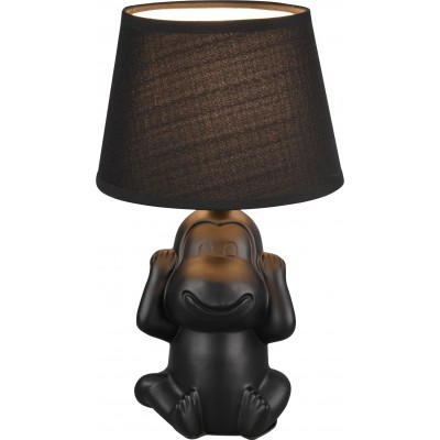 Lámpara de sobremesa Reality Nilson Ø 17 cm. Salón, dormitorio y zona de niños. Estilo moderno. Cerámica. Color negro