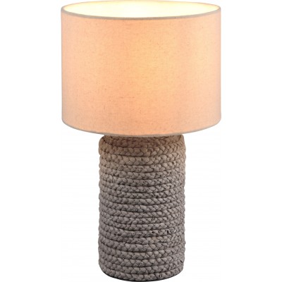 49,95 € Free Shipping | Table lamp Reality Mala Ø 22 cm. Living room and bedroom. Modern Style. Ceramic. Brown Color