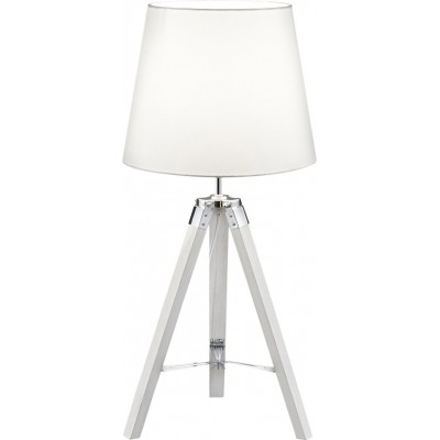 Lámpara de sobremesa Reality Tripod Ø 26 cm. Salón y dormitorio. Estilo moderno. Madera. Color blanco