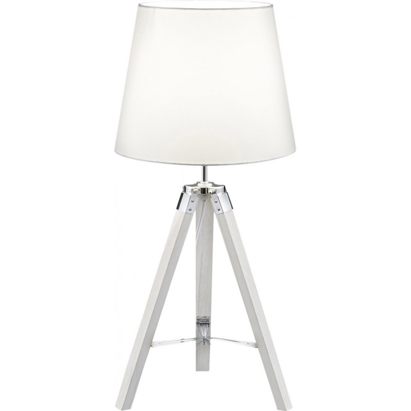 21,95 € Free Shipping | Table lamp Reality Tripod Ø 26 cm. Living room and bedroom. Modern Style. Wood. White Color