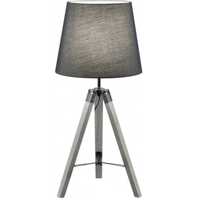 26,95 € Free Shipping | Table lamp Reality Tripod Ø 26 cm. Living room and bedroom. Modern Style. Wood. Gray Color