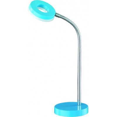 33,95 € Free Shipping | Table lamp Reality Rennes 4W 3000K Warm light. 40×12 cm. Flexible. Integrated LED Kids zone and office. Modern Style. Metal casting. Blue Color