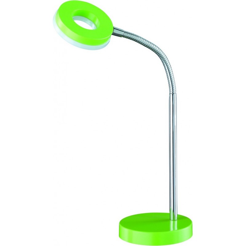 16,95 € Free Shipping | Table lamp Reality Rennes 4W 3000K Warm light. 40×12 cm. Flexible. Integrated LED Kids zone and office. Modern Style. Metal casting. Green Color