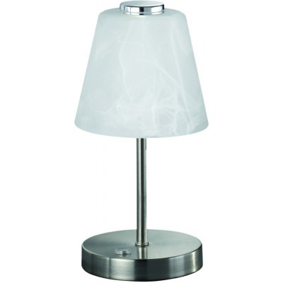 Lampe de table Reality Emmy 2.5W 3000K Lumière chaude. Ø 12 cm. LED intégrée. Fonction tactile Salle et chambre. Style moderne. Métal. Couleur nickel mat