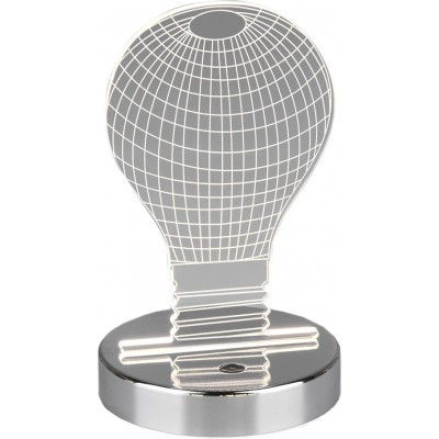 台灯 Reality Bulb 3.2W 3000K 暖光. Ø 12 cm. 可调光多色 RGBW LED 客厅, 卧室 和 儿童专区. 设计 风格. 金属. 镀铬 颜色