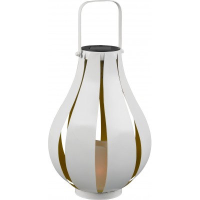 Außenlampe Reality Montero 0.3W Ø 22 cm. Tischlampe. Integrierte LED. Dunkelheitserkennung Terrasse und garten. Modern Stil. Metall. Weiß Farbe