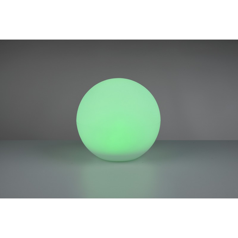 67,95 € Free Shipping | Furniture with lighting Reality Melo 0.6W LED 3000K Warm light. Ø 30 cm. Luminous sphere. Integrated multicolor RGBW LED. Remote control. Darkness sensing Terrace and garden. Modern Style. Plastic and polycarbonate. White Color