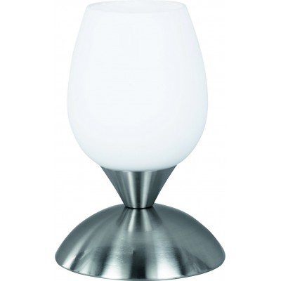 Lampe de table Reality Cup Ø 12 cm. Fonction tactile Salle et chambre. Style moderne. Métal. Couleur nickel mat