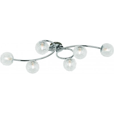 Ceiling lamp Reality Wire Extended Shape 83×35 cm. Living room, bedroom and office. Modern Style. Metal casting. Plated chrome Color