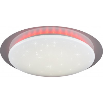 Indoor ceiling light Reality Bilbo 26W Spherical Shape Ø 72 cm. Star effect. Dimmable multicolor RGBW LED. Remote control Living room and bedroom. Modern Style. Plastic and Polycarbonate. White Color