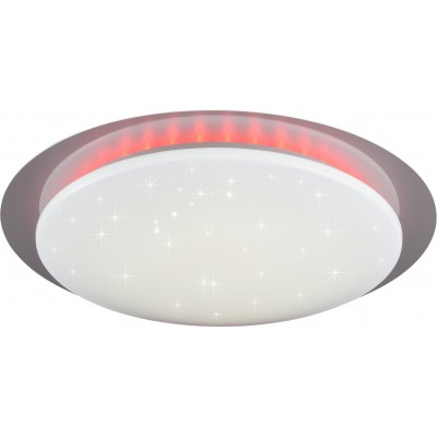 101,95 € Spedizione Gratuita | Plafoniera da interno Reality Bilbo 26W Forma Sferica Ø 72 cm. Effetto stella. LED RGBW multicolore dimmerabile. Telecomando Soggiorno e camera da letto. Stile moderno. Plastica e Policarbonato. Colore bianca