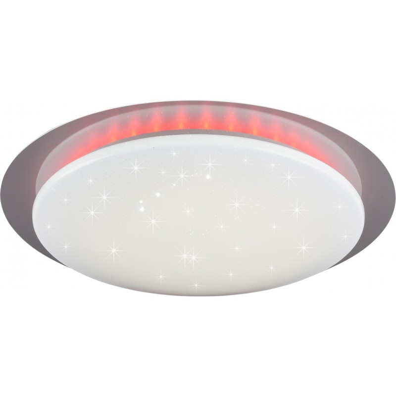 101,95 € Free Shipping | Indoor ceiling light Reality Bilbo 26W Spherical Shape Ø 72 cm. Star effect. Dimmable multicolor RGBW LED. Remote control Living room and bedroom. Modern Style. Plastic and Polycarbonate. White Color