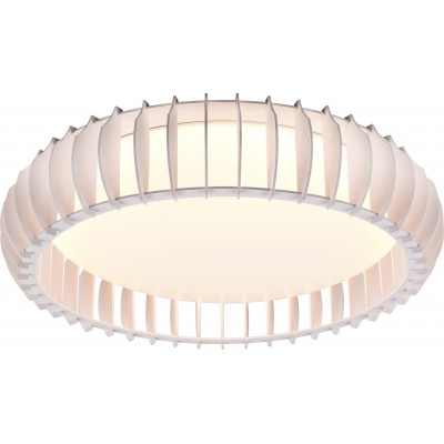 158,95 € Free Shipping | Ceiling lamp Reality Monte 38W Cylindrical Shape Ø 60 cm. Dimmable multicolor RGBW LED. Remote control Living room and bedroom. Modern Style. Plastic and Polycarbonate. White Color