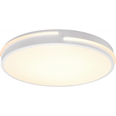 81,95 € Free Shipping | Indoor ceiling light Reality Tacoma 24W Round Shape Ø 40 cm. Dimmable multicolor RGBW LED. Remote control Living room and bedroom. Modern Style. Metal casting. White Color