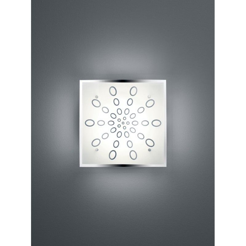 26,95 € Free Shipping | Hanging lamp Reality Dukat 20W 3000K Warm light. 32×32 cm. Integrated LED Living room and bedroom. Modern Style. Metal casting. Plated chrome Color