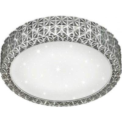 Luz de teto interna Reality Pegasus 10W 3000K Luz quente. Ø 28 cm. Efeito estrela. LED integrado. Montagem no teto e na parede Sala de estar e quarto. Estilo moderno. Acrílico. Cor antracite
